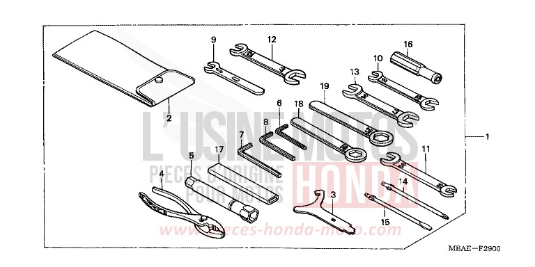 TOOLS for Shadow Aero LIGHT CUPPER METALLIC-S (YR118K) from 2000